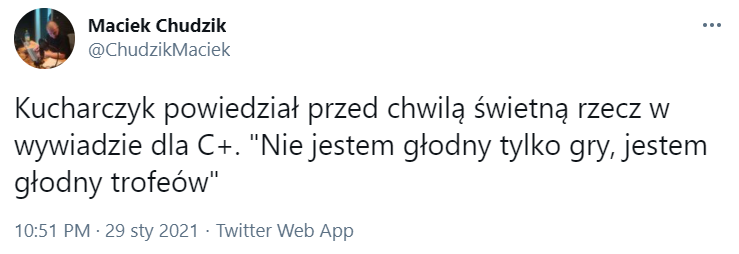 GŁÓD Michała Kucharczyka!